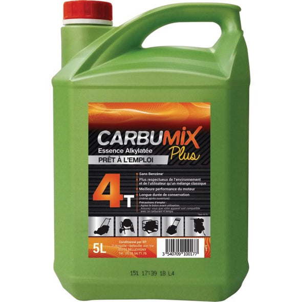 CARBURANT 4 TEMPS PRET A LEMPLOI ALKYLATE 5 LITRES CARBUMIX PLUS