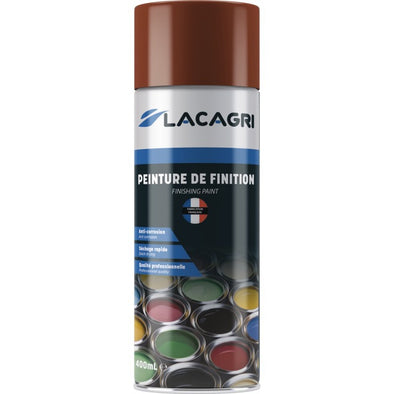 PEINTURE DE FINITION BRUN ROUGE AEROSOL 400ML LACAGRI