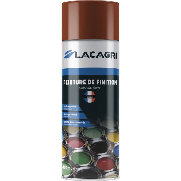 PEINTURE DE FINITION BRUN ROUGE AEROSOL 400ML LACAGRI