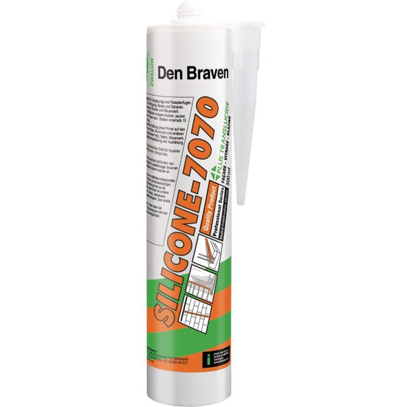 MASTIC SILICONE 7070 TRANSLUCIDE CARTOUCHE 300ML DEN BRAVEN