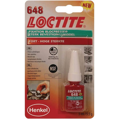 FIXATION A RESISTANCE ELEVEE ET HAUTE TEMPERATURE BLOCKPRESS 648 FLACON 5 ML