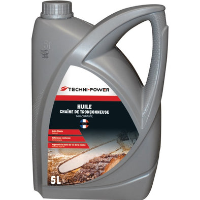 HUILE POUR CHAINE DE TRONCONNEUSE BIDON 5L TECHNI-POWER