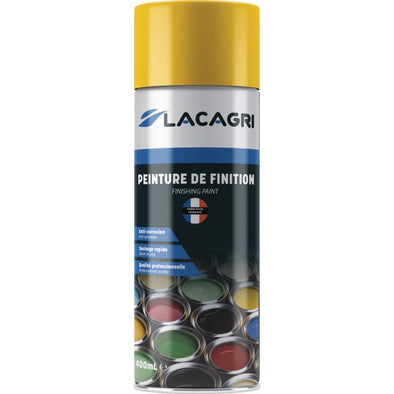 PEINTURE DE FINITION  JAUNE NEW  LUCAS  AEROSOL 400ML  LACAGRI