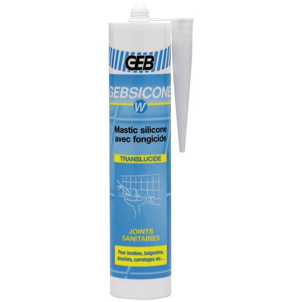 MASTIC SILICONE SPECIAL SANITAIRE SICONE W TRANSPARENT CARTOUCHE 310ML