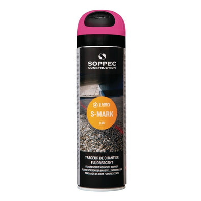TRACEUR DE CHANTIER ROSE FLUORESCENT 500ML