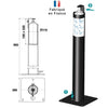 DISTRIBUTEUR DOSEUR A PIED SANS CONTACT POUR SOLUTIONS ET GELS HYDROALCOOLIQUES