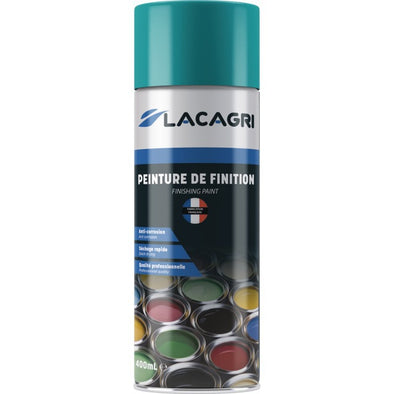 PEINTURE DE FINITION BLEU TURQUOISE AEROSOL 400ML LACAGRI